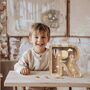 Personalized Piggy Bank, Wooden Kids Letters, thumbnail 4 of 10