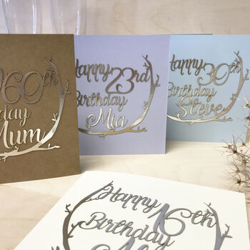 Personalised Any Age Papercut Birthday Card, 6 of 12