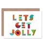 Patchwork Lets Get Jolly Christmas Card, thumbnail 1 of 4