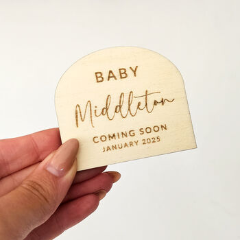 Personalised Baby Coming Soon Magnet, 2 of 3