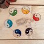 Boho Yin Yang Stained Glass Sun Catcher Window Decor, thumbnail 3 of 11
