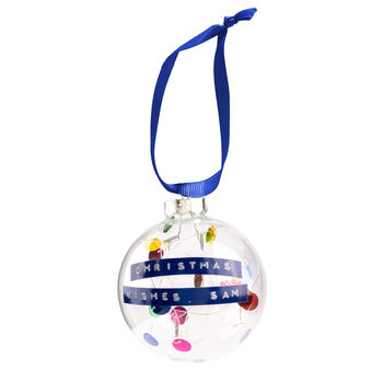 Rainbow Personalised Bauble Christmas Tree Ornament, 4 of 8