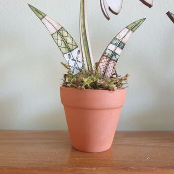 Wooden 'Potted' Snowdrop Flower Home Decoration, 2 of 5