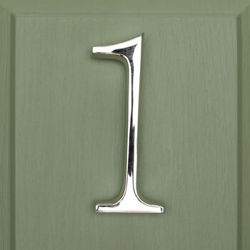 Premium Floating Plain House Numbers In Nickel Finish, 5 of 12