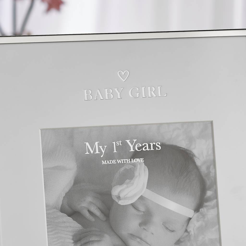 Personalised Silver Plated Baby Girl Photo Frame By My 1st Years