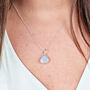Aquamarine March Birthstone Sterling Silver Necklace, thumbnail 2 of 5