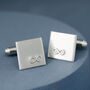 Personalised Sterling Silver Infinity Symbol Cufflinks, thumbnail 8 of 11