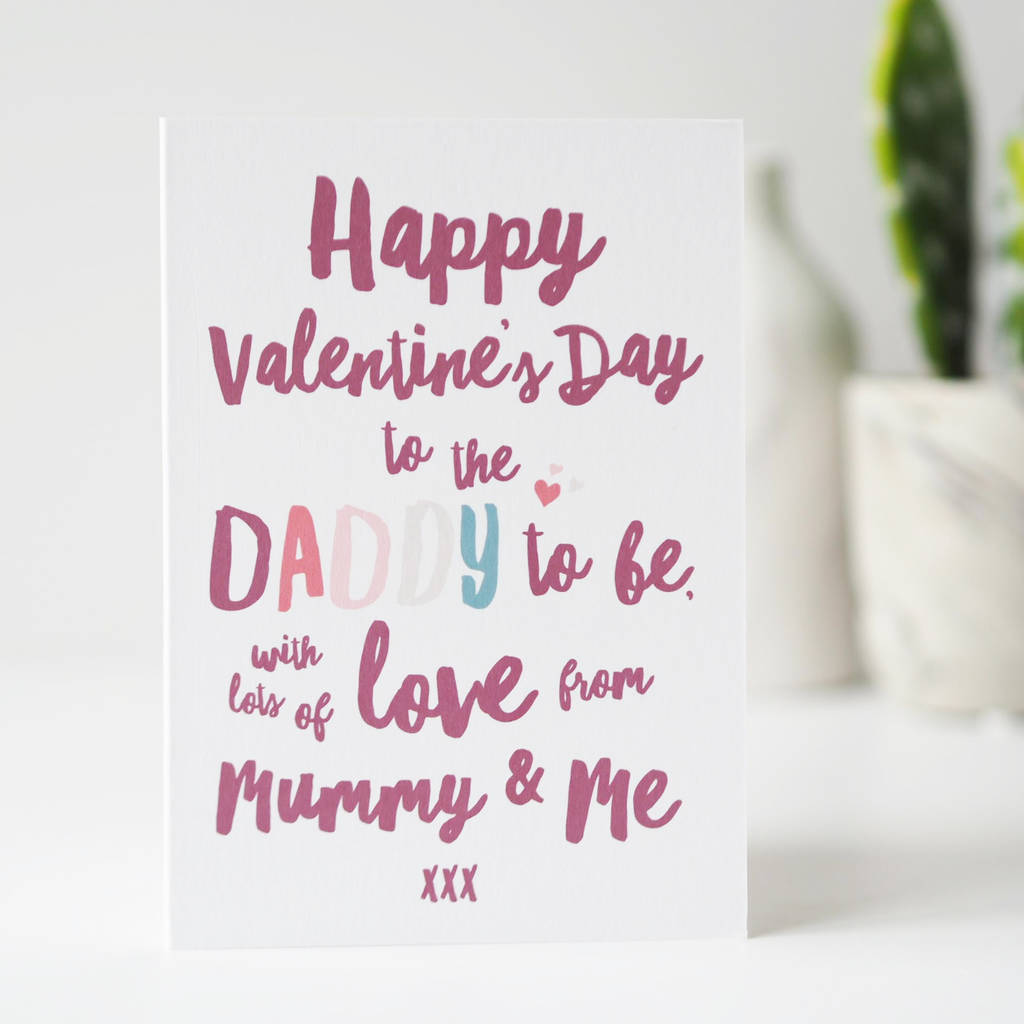 Daddy To Be Valentine's Day Card From The Bump By Sweetlove Press
