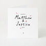 Personalised Couples Valentine’s Day Card With Names, Stylish Minimalist Design With Handwritten Lettering, thumbnail 1 of 4