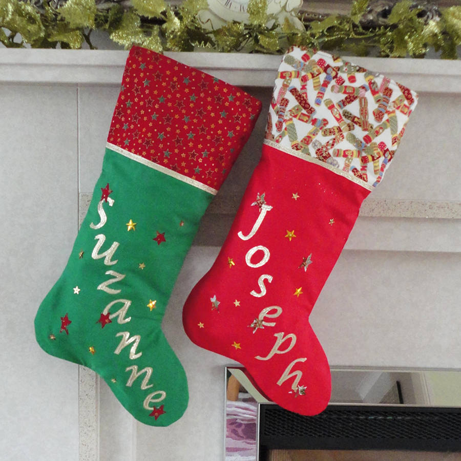 personalised christmas stocking by cherish handmade ...