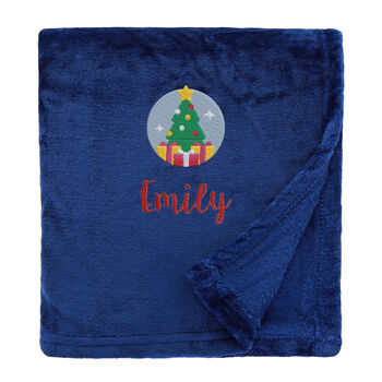 Personalised Christmas Tree Christmas Snuggle Blanket, 11 of 12