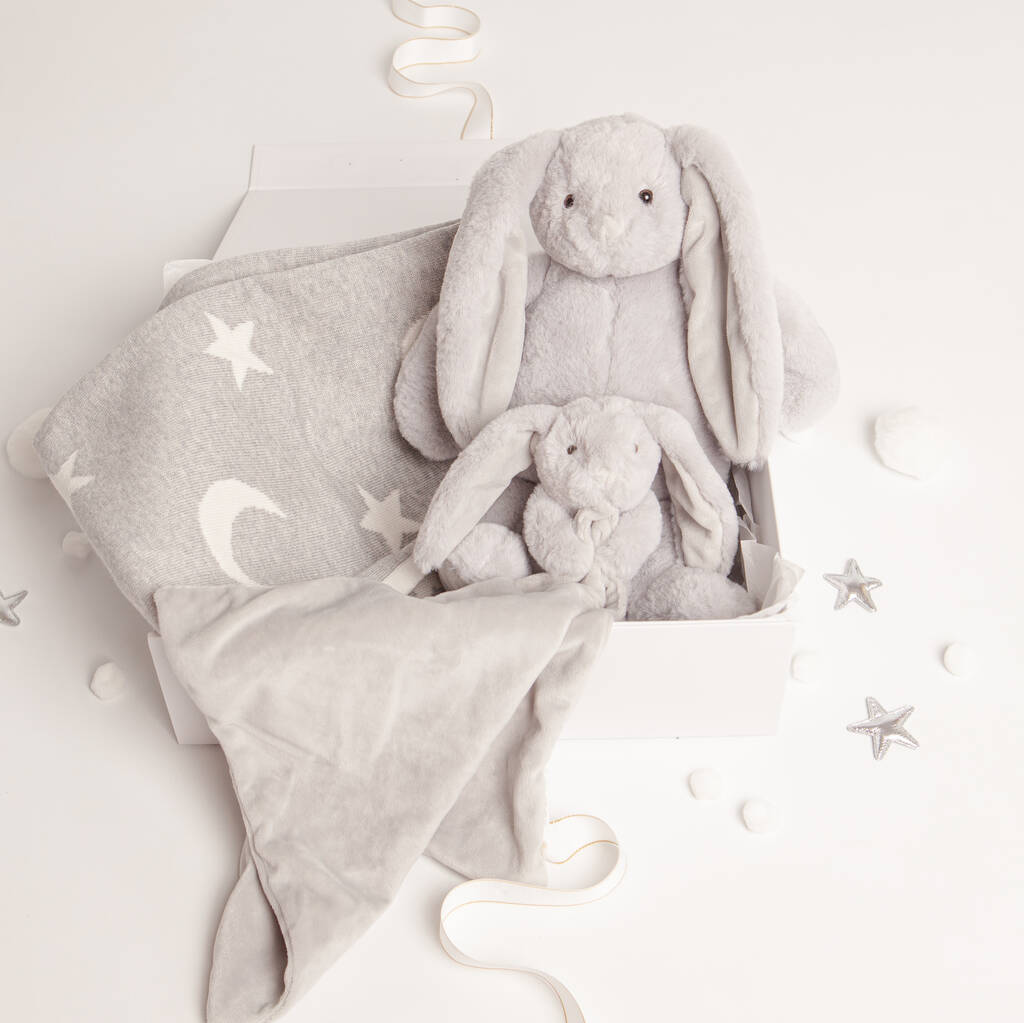 Bunny Toy, Blanket And Comforter Baby Gift Set, 1 of 3