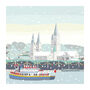 Father Christmases On A Boat Trip Card Pack Of Five, thumbnail 2 of 2