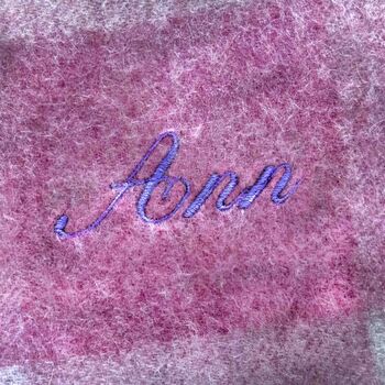 Personalised Long Wool Check Scarf Gift, 8 of 8