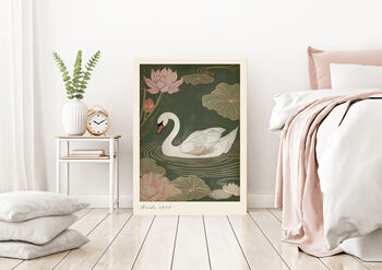 Japanese Swan Wildlife Art Print, 3 of 4