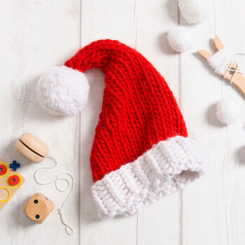 Children's Santa Hat Easy Knitting Kit, 3 of 10