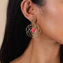 Statement Flower Drop Earrings, thumbnail 1 of 3