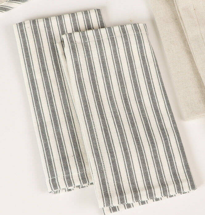 Luxury Vintage Cotton Stripe Napkins By Dibor