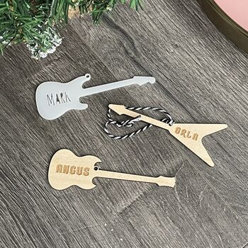 Personalised Guitar Christmas Tree Decoration, 7 of 10