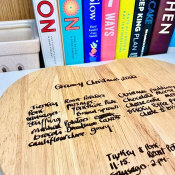 Treasured Recipe From A Loved One Heart Chopping Board, 3 of 5