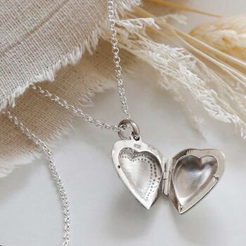Sterling Silver Precious Heart Locket, 2 of 7