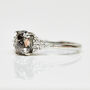 Platinum Oval Salt And Pepper Diamond Engagement Ring, thumbnail 2 of 2