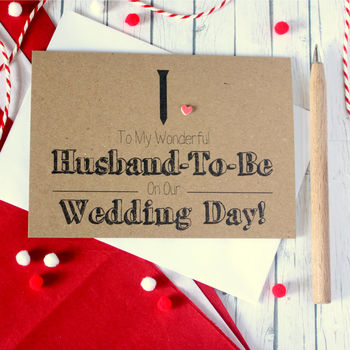 To My Wonderful Husband Wedding Day Card, Heart, 3 of 8