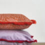 Lilac/Pink Velvet Tassel 13' x 18' Cushion Cover, thumbnail 9 of 10