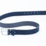 Handmade Mens Premium Leather Belt Blue 35mm Wide, thumbnail 5 of 10