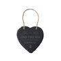 You Me And The Sea Cornwall Novelty Slate Hanging Heart Decoration, thumbnail 2 of 4