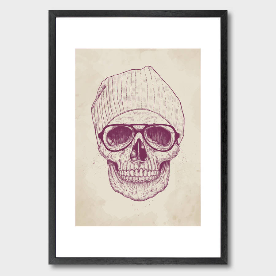 cool skull art print by monde mosaic | notonthehighstreet.com