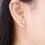 6 Mm Classic Round Solitaire Cz Stud Earrings, thumbnail 2 of 7
