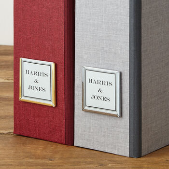Fabric Box File In Grey, 5 of 8