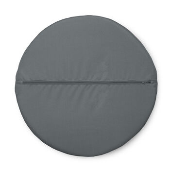 Circular Round Garden Outdoor Seat Pads Plain Grey 38cm, 3 of 4