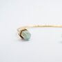Adjustable Turquoise Stone Pencil Cuff Bangle Bracelet, thumbnail 5 of 5
