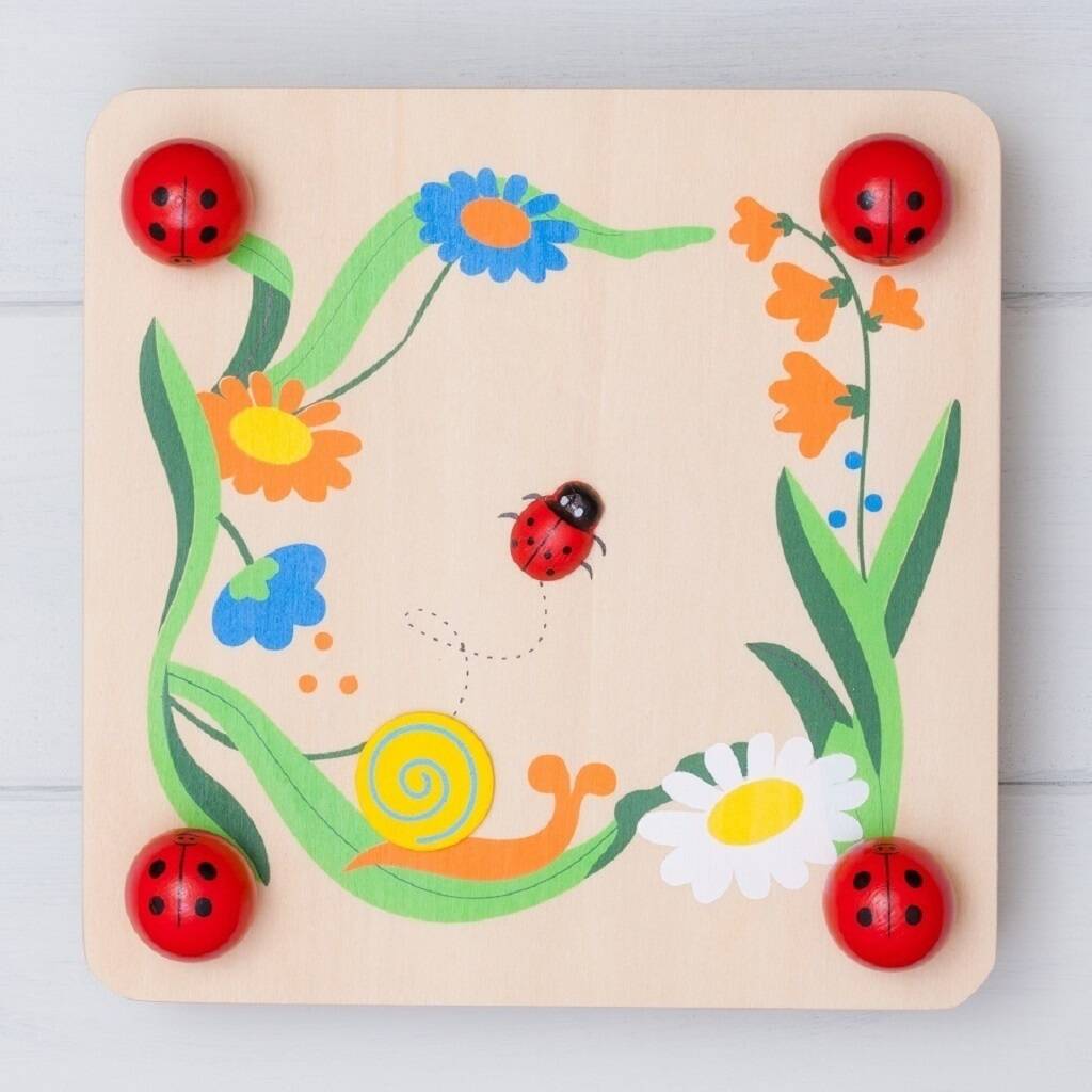 Wooden Ladybird Childrens Flower Press Kit By British and Bespoke