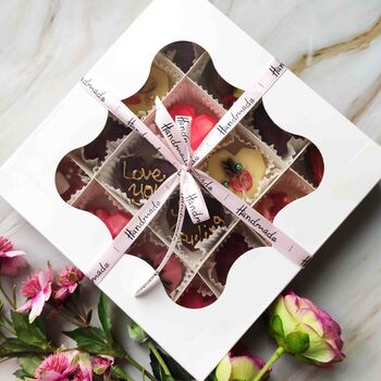 Vegan Chocolate Hearts, Personalised Artisan Gift Box, 4 of 9