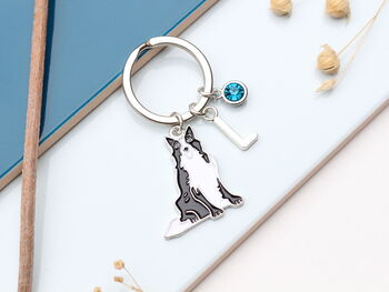 Personalised Border Collie Keyring, 7 of 11