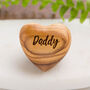 Daddy Dad Grandad Olive Wood Heart Hug Pocket Token, thumbnail 1 of 9