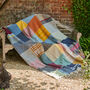 Extra Large Luxury Patchwork Wool Blanket, thumbnail 1 of 10