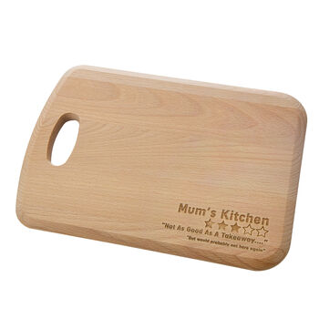 Personalised Kitchen Rating Beech Chopping Board, 2 of 3