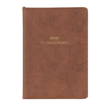 Personalised Hand Bound Leather Beer Tasting Journal, 4 of 4