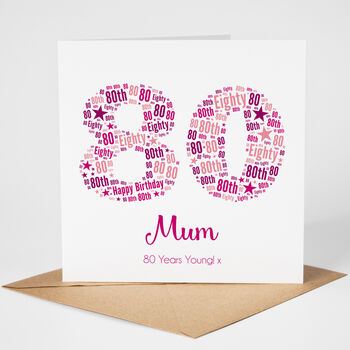 Personalised 80th Birthday Card For Her, 2 of 2