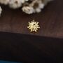 Sterling Silver Tiny Sun Stud Earrings, thumbnail 4 of 12