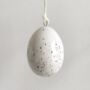 Speckled Porcelain Hanging Egg, thumbnail 1 of 12