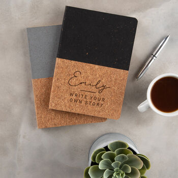 Personalised 'Write Your Story' Vegan Cork Notebook, 2 of 7