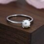 Genuine Freshwater Pearl Ring In Sterling Silver, thumbnail 2 of 12