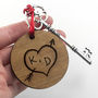 Personalised Couple's Carved Heart Initials Keepsake, thumbnail 2 of 2