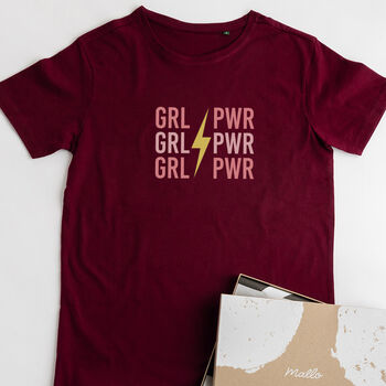 Girl Power Slogan Cotton T Shirt, 2 of 7