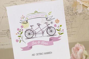 Love The Bicycle Wedding Invitation, 6 of 6